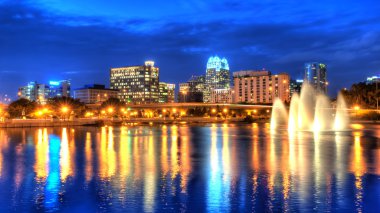 Orlando Skyline at Twilight clipart