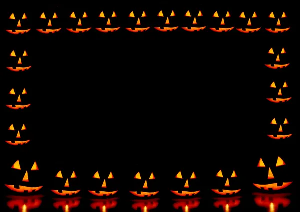 Quadro de abóboras de Halloween — Fotografia de Stock