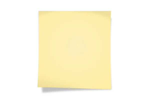Blank Yellow Sticky Note — Stock Photo, Image