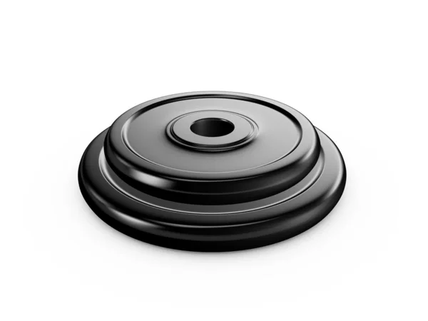 Чорний Dumbell диски — стокове фото