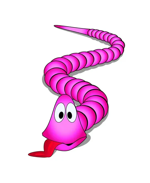 Roze worm — Stockvector