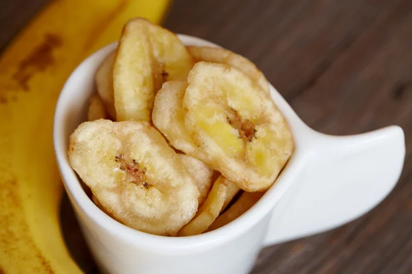 Banánové chipsy — Stock fotografie
