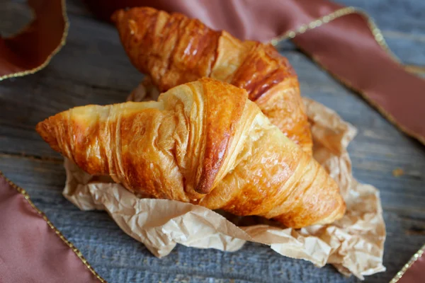 Francouzské croissanty půlměsíčky — Stock fotografie
