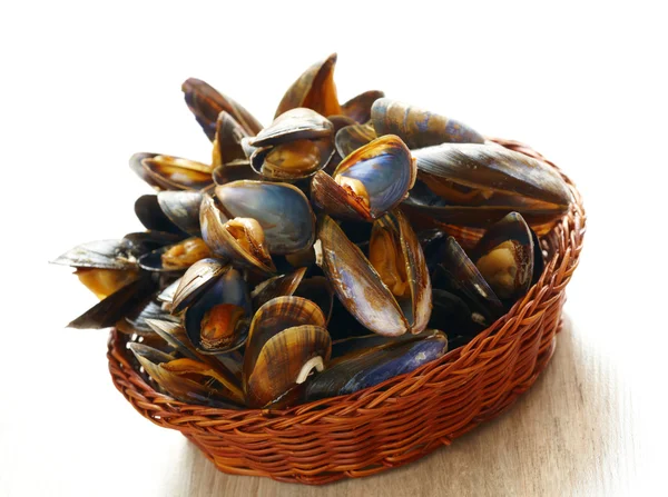 stock image Mussels in basket