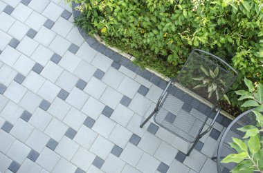 Patio blocks with chair clipart