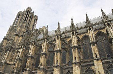 Gothic cathedral Rheims in France clipart