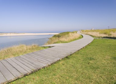 Boardwalk at the beach clipart