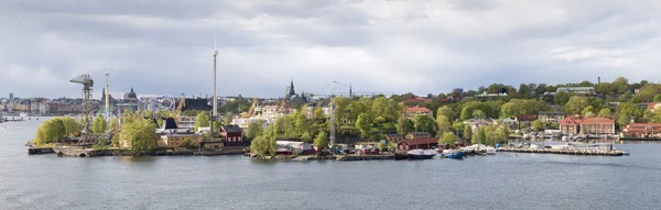 Vista panorâmica do parque de diversões Grona Lund, Estocolmo — Fotografia de Stock