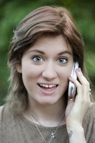 Young Woman on Phone — Stock Photo, Image