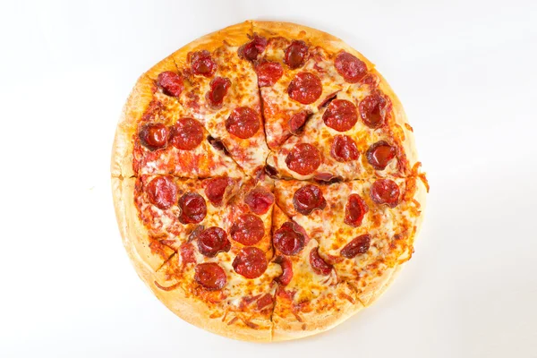 Pfefferoni-Pizza lizenzfreie Stockbilder