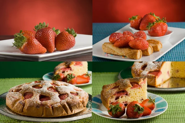 stock image Strawberries collage