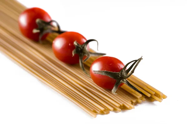 Cherry Tomaten met spaghetti — Stockfoto
