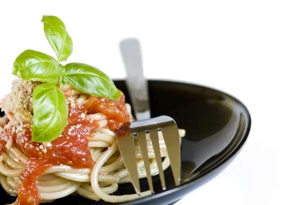 Spaghetti bolognese z parmezanem — Zdjęcie stockowe