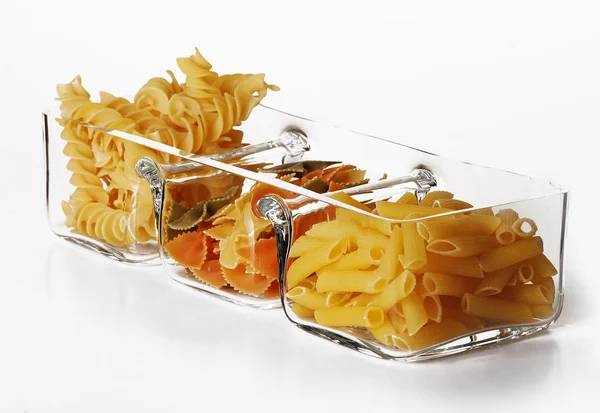 Drie soorten Italiaanse pasta — Stockfoto