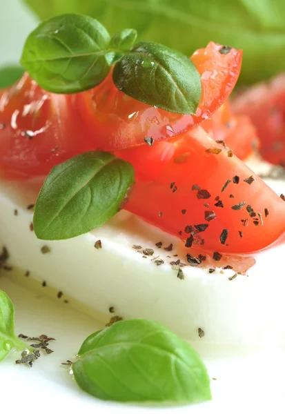 Salada de mozzarella e toamatoes — Fotografia de Stock