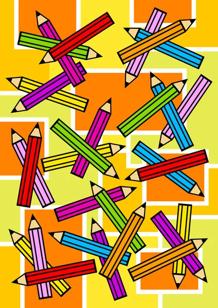 Фон с карандашами — стоковый вектор