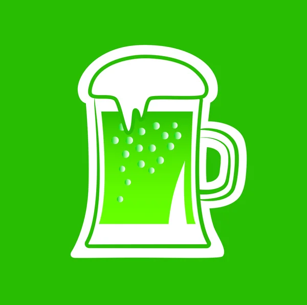 Yeşil Bira — Stok Vektör