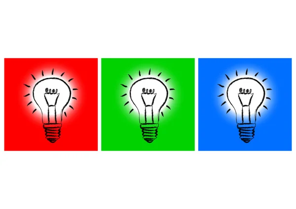 Trois ampoules — Image vectorielle