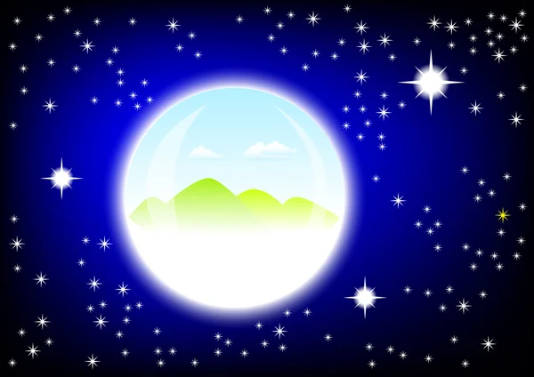 stock vector Earth in blue universe