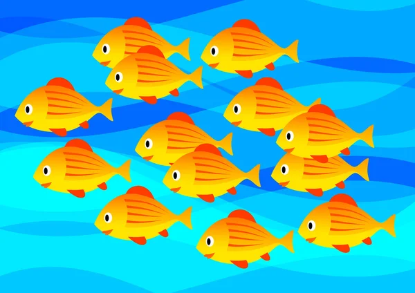 Πορτοκαλιά ψάρια — Διανυσματικό Αρχείο