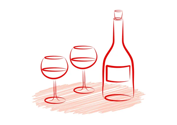Glass of wine — Stock Vector