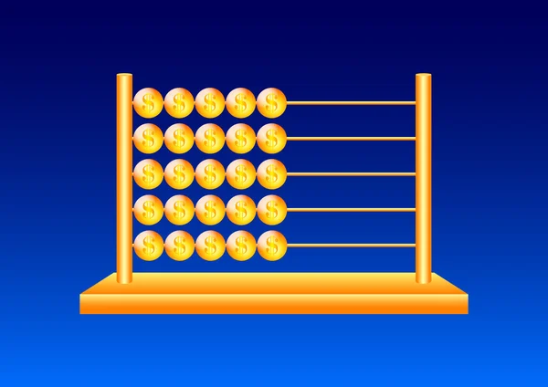 Golden abacus — Stock vektor