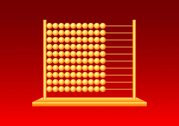 Abacus dourado — Vetor de Stock