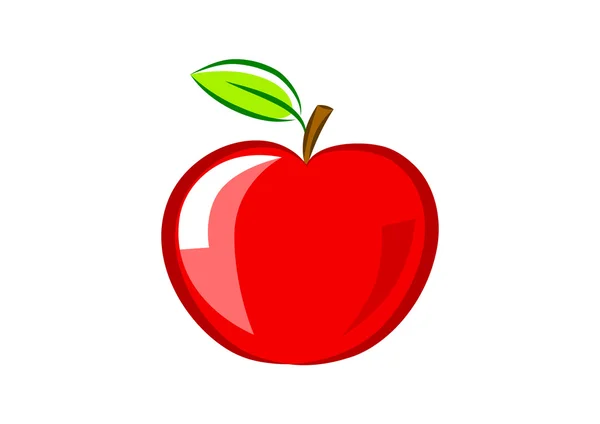 Manzana roja — Archivo Imágenes Vectoriales
