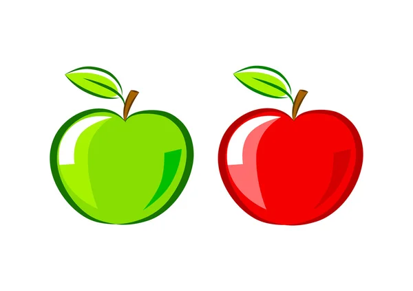 Dos manzanas — Archivo Imágenes Vectoriales