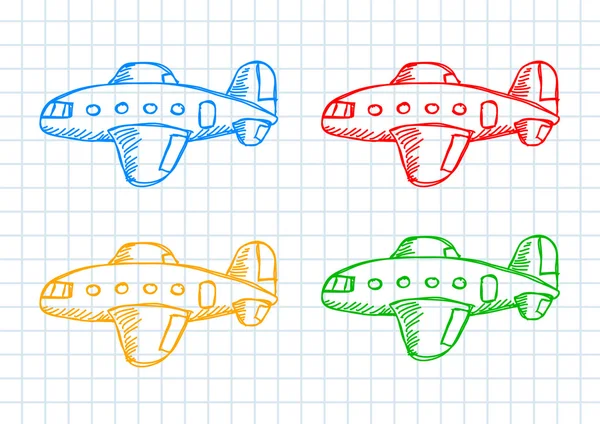 Kresba letadel — Stockový vektor