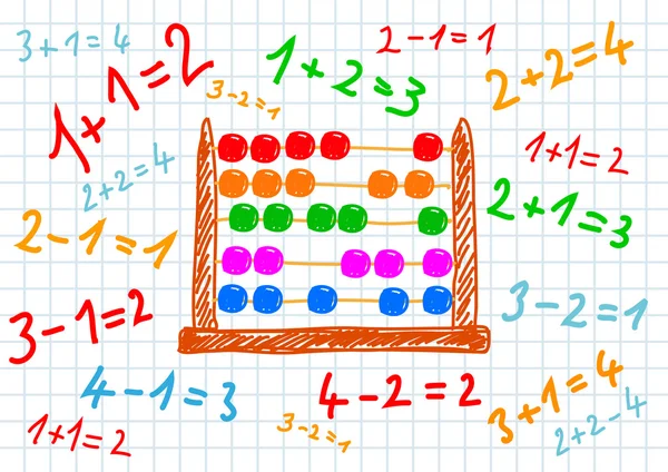 การวาดภาพของ abacus — ภาพเวกเตอร์สต็อก