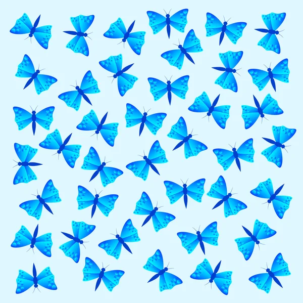 Fond avec des papillons bleus — Image vectorielle