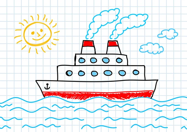 船舶的绘图 — 图库矢量图片