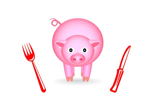 Różowa świnia — Wektor stockowy