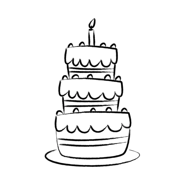 ケーキの図面 — ストックベクタ