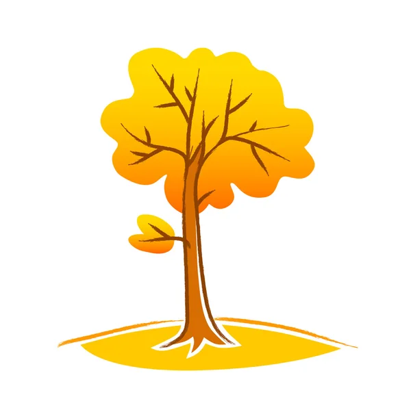Beyaz arkaplanda sonbahar ağacı — Stok Vektör