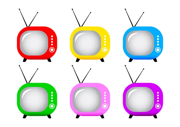 stock vector Retro TV set