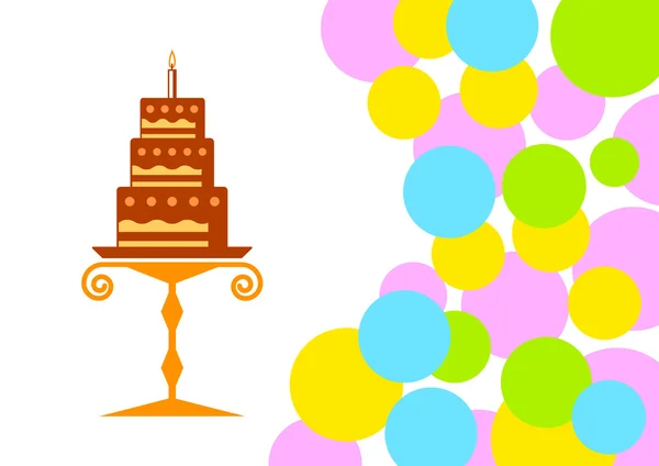 Tårta på abstrakt bakgrund — Stock vektor