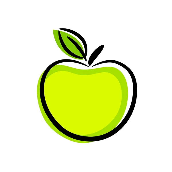 Zelené jablko — Stockový vektor