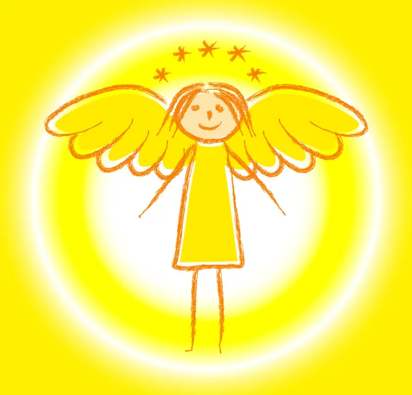 Złoty anioł — Wektor stockowy