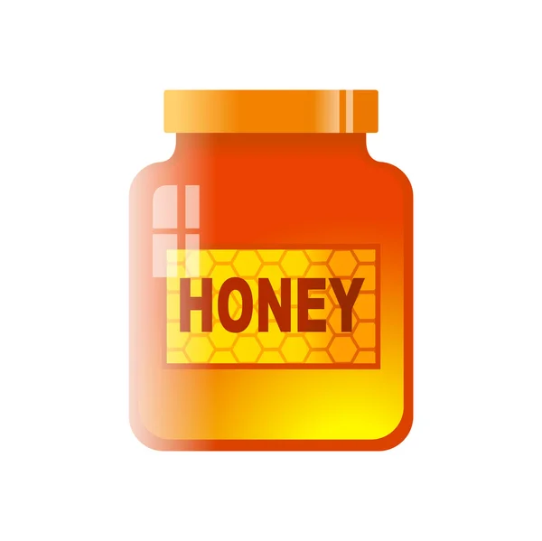 蜂蜜の瓶 — ストックベクタ