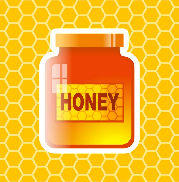 Honigglas — Stockvektor