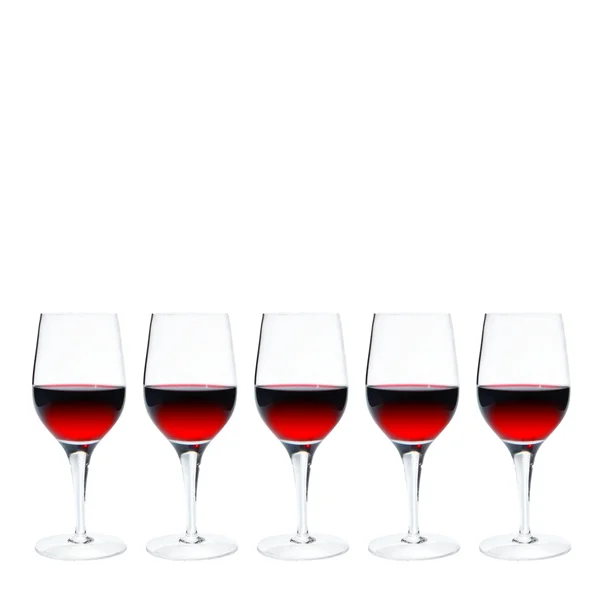 Weingläser auf weißem Hintergrund — Stockfoto