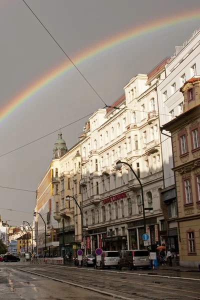 Rainbow in Prague — Stock Photo, Image