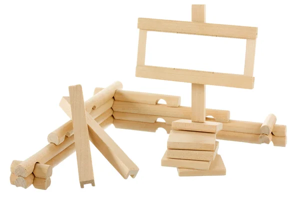 Lege houten tablet — Stockfoto
