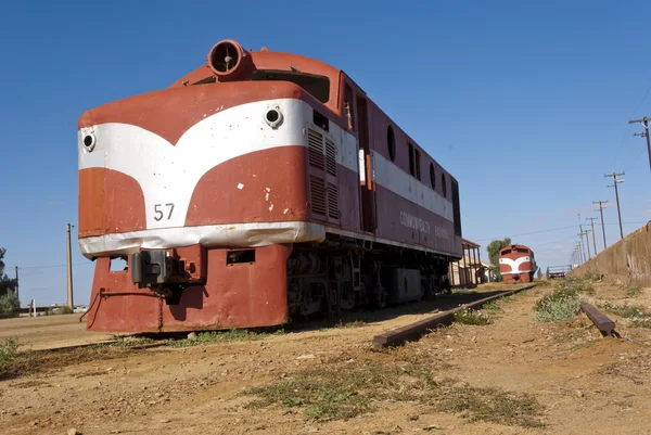 Treno abbandonato a Marree, Australia del Sud — Foto Stock
