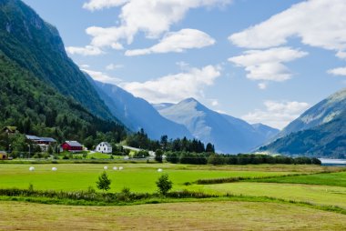 Norveç, güzel dağ manzarası