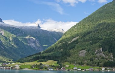 Norveç, güzel dağ manzarası