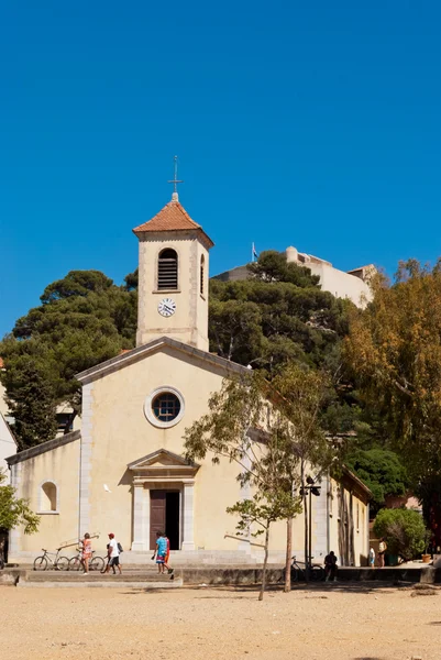 Porquerolles 교회, 프랑스 — 스톡 사진