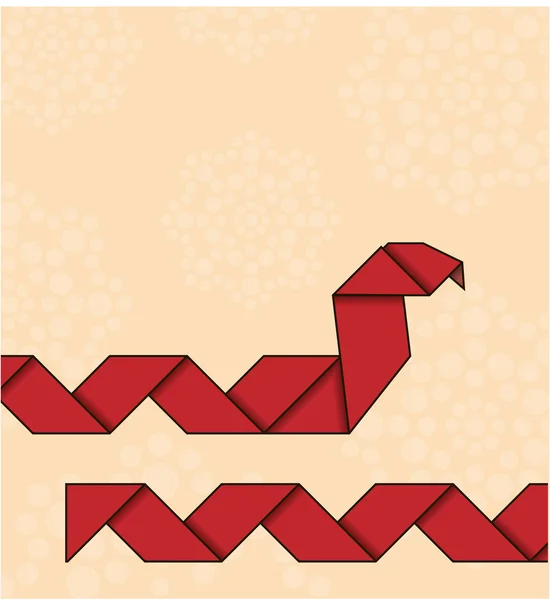 Serpente origami — Vettoriale Stock